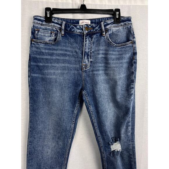 Driftwood Jeans High Rise Skinny Dark Wash Ripped Distressed Stretch Denim Boho - Picture 3 of 6